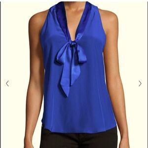 Amanda Uprichard Purple Silk Blouse Size Petite